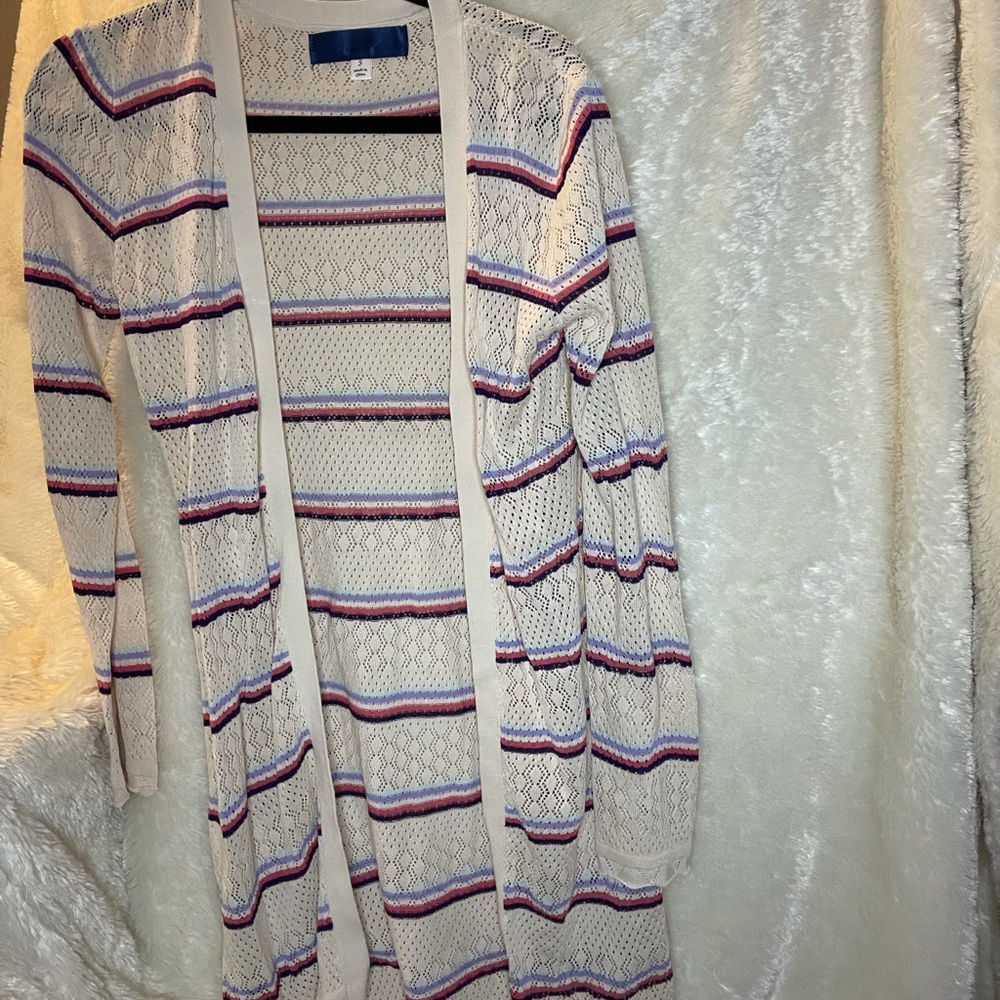 Multicolor crochet lightweight sweater